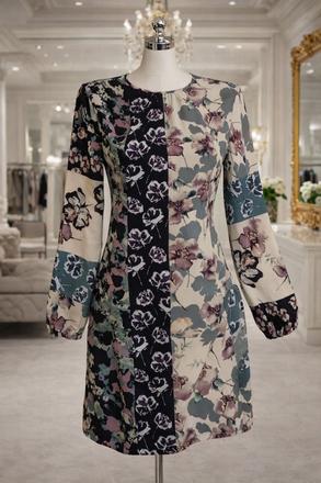 Sisley patchwork kvetované šaty, sisley,34