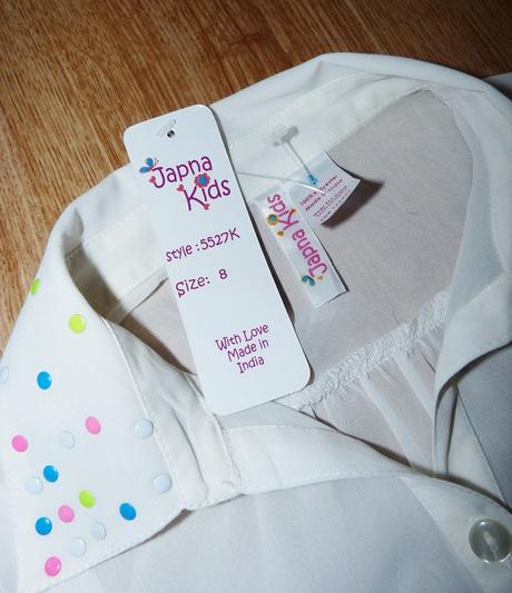 Jemna bluzka s farebnými cvokmi, 128