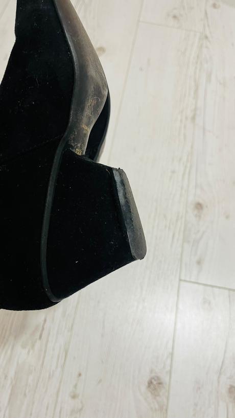 Čierne kožené topánky 38,5, 38