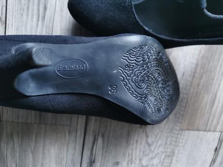 Čierne semišové lodičky graceland, graceland,36