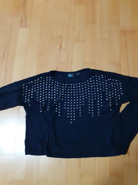 "vybíjané" tričko-croptop, bonprix,134