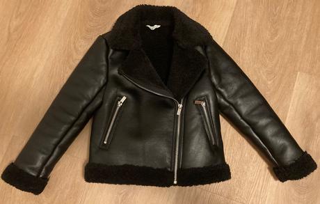 Zateplena kozena bunda, primark,122