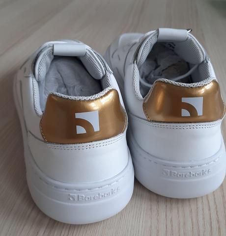 Barebarics zing - white & gold - leather 41., be lenka,41