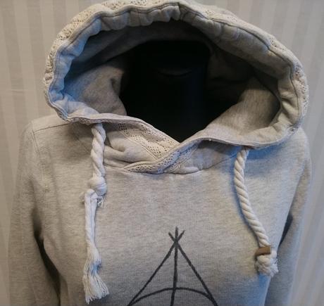 Sivá mikina s kapucňou s motívom, eight2nine, m