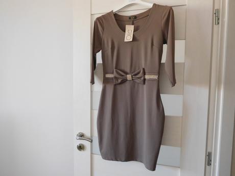 Olie šaty 38v, pružné hnedej farby, 38