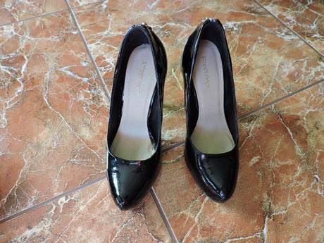 Čierne lodičky na platforme matne, 37