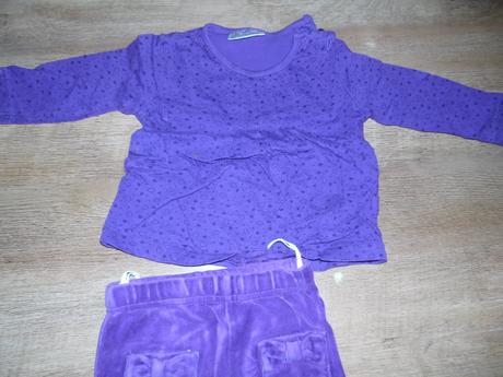 Fialkové legínky s tričkom, 80