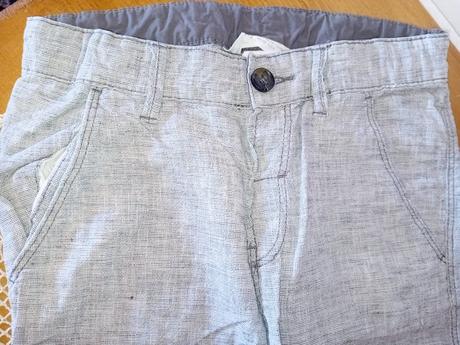Ľanové nohavice, h&m,128