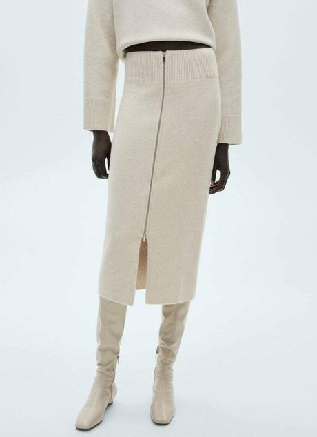 Pletená sukňa, mango,m