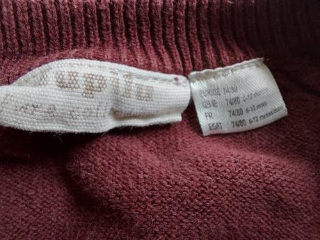 Svetrik z biobavlny vel. 74/80, lupilu,74