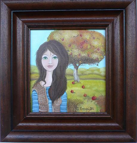 Obraz - dievča, orig. olejomaľba zuzana honsová, 