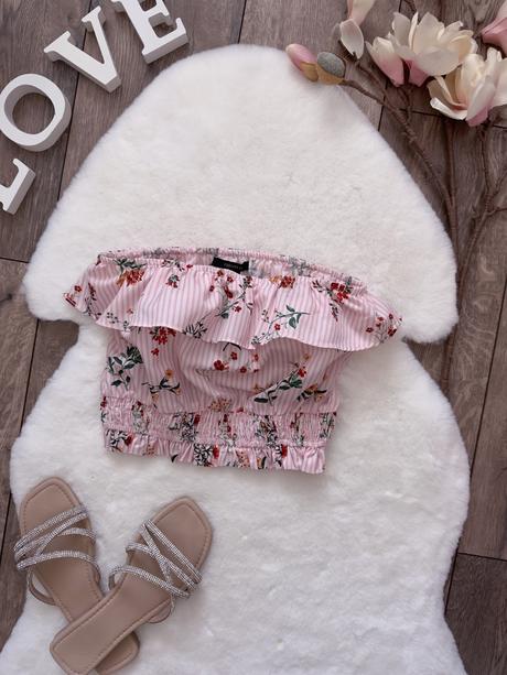 Crop top s volánom, forever friends,s