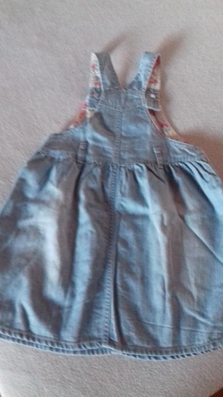 Riflové letné šaty na 2-3 roky, 92