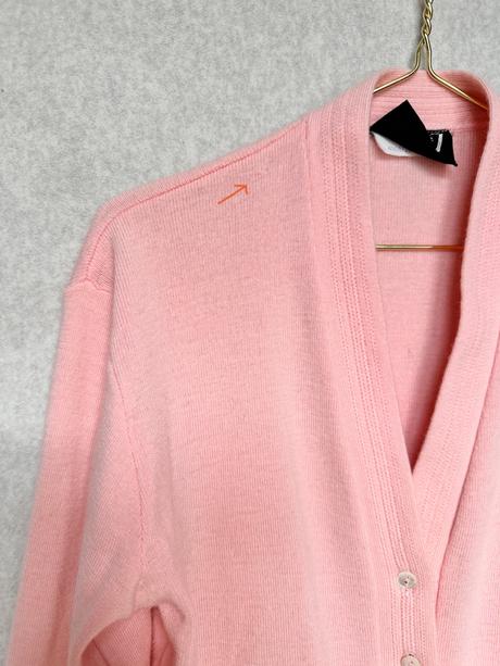 Svetrík v cukríkovej ružovej z botany vlny, xs