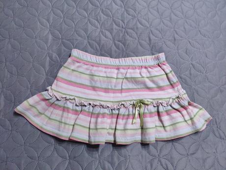 Bavlnena pasikava sukna s volanom, 104