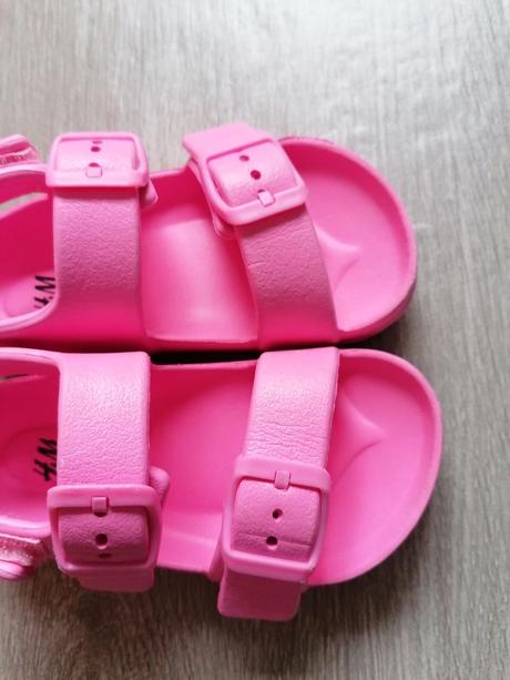 Ružové sandalky k vode, h&m,23