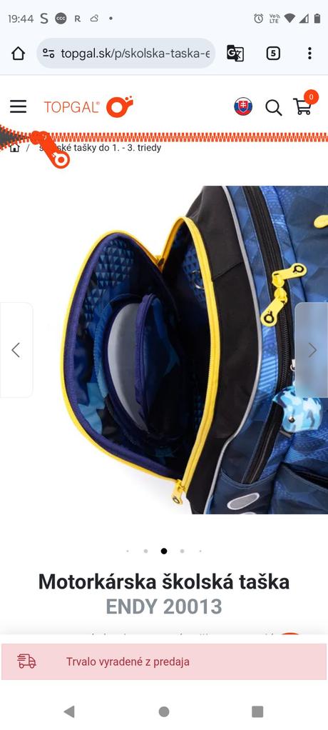 Školská taška topgal, 