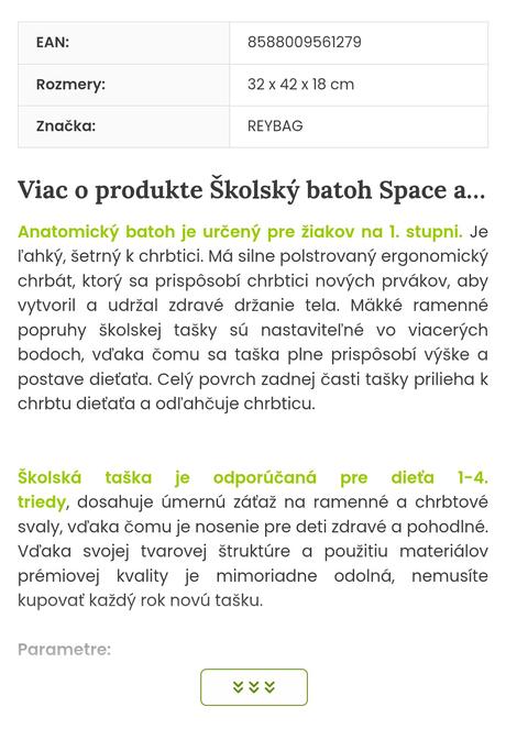Školská taška zn. reybag,