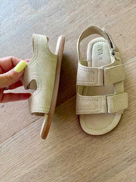 Detské kožené barefoot sandále veľkosť 25, zara,25