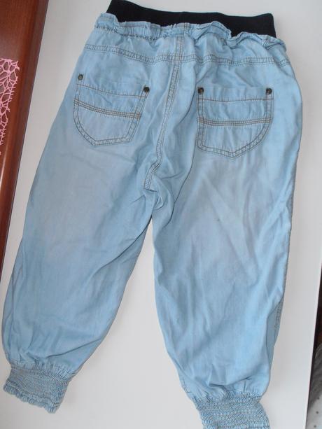 Trištvrťáky rifľové detské unisex, 140