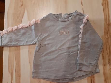 Mikina smile s kvetinkami, mango,86