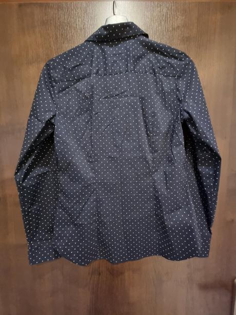 Tmavomodrá košeľa s bodkami h&m, h&m,m