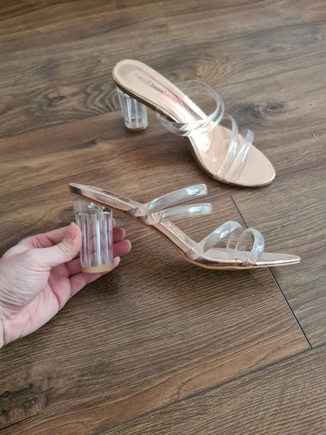 Transparentné sandalky, 39
