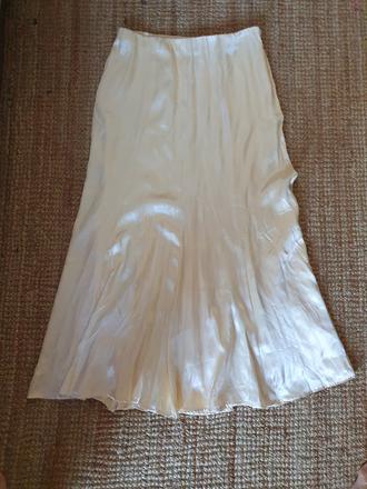 Dlha satenova sukna h&m, h&m,m