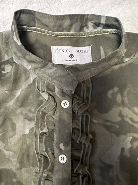 Maskáčová tylová blúzka s volánikom rick cardona, m