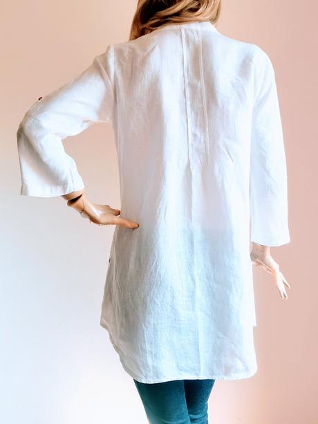 Tara - ľanová tunika a náhrdelník spolu, s