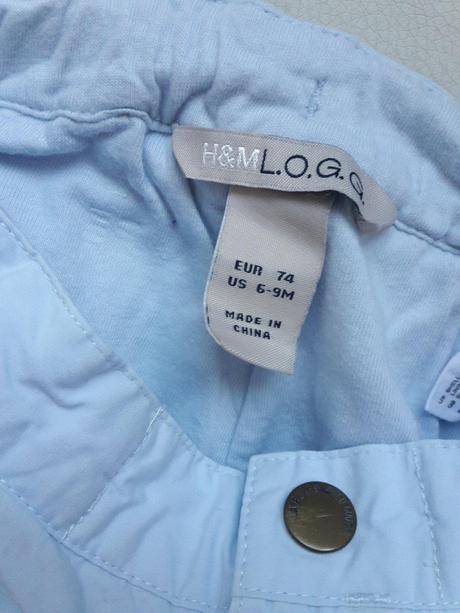 H&m zateplené nohavice top stav, h&m,74