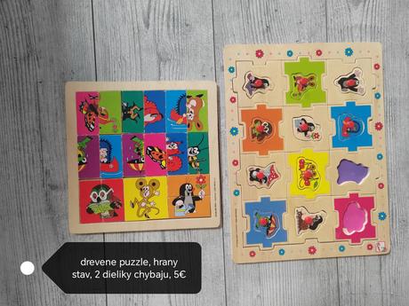 Drevené prvé puzzle, 
