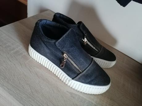 Čierne plátenky - letné papuče - tenisky 38, 38