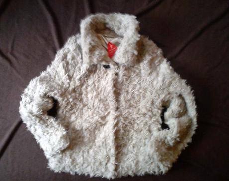 Chlpaty kozusok v prirodnej farbe vel.xs/s, s