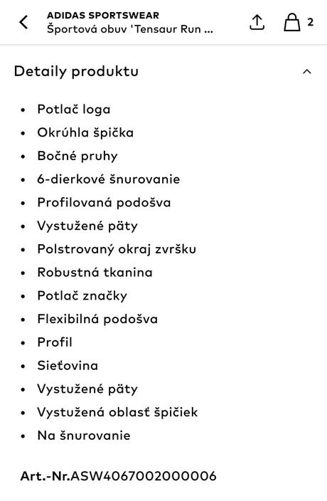 Tenisky adidas v.36 2/3 s visačkou, adidas,36