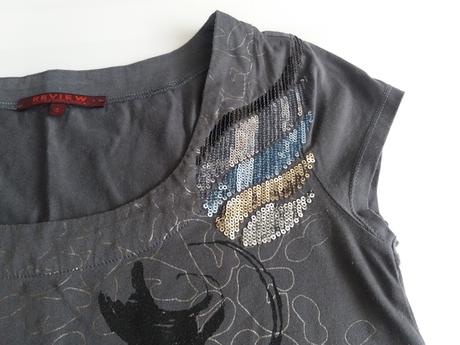 Review tričko s flitrami, s