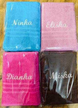 Vyšívané osušky s menom podľa želania, 