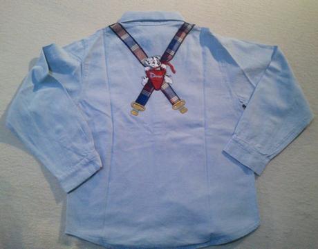 Košeľa zn.dune s vyšitými trakmi, 122