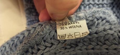 Sveter - pastelovo svetlo modrá 30 percent vlna, l