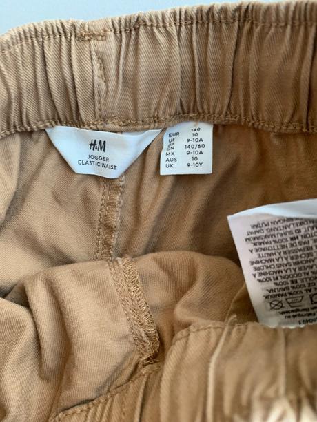 Nohavice s gumou v páse, h&m,140