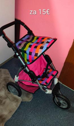 Trojkolesový športový kočík pre bábiku, 
