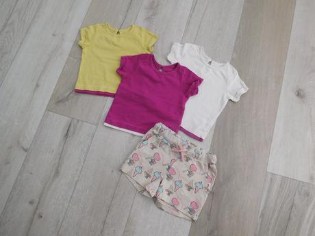 M-tričká pre dievčatko- 3 / 6 mesiacov, bavlnené, 68