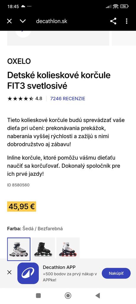 Nové korčule 35/38, 37