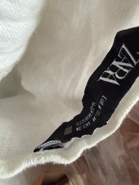 Zara lanove tielko s cipkou vysivkou m 16,60, zara,m