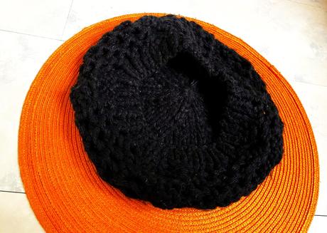 Teplá pletená bareta, l