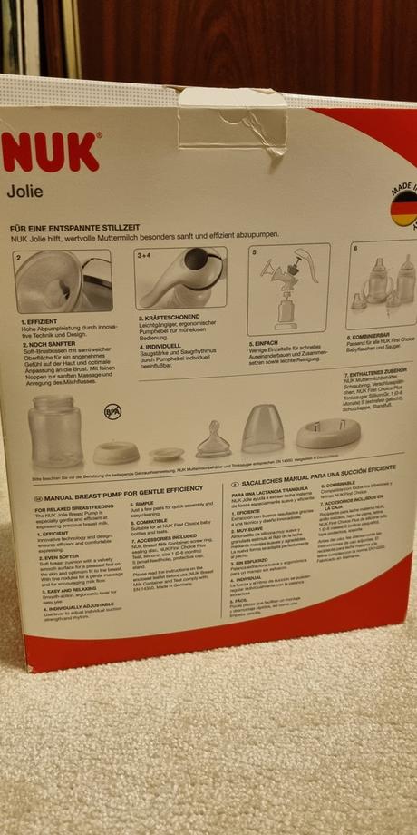 Odsávačka na mlieko nuk manuálna prsná pumpa jolie, 