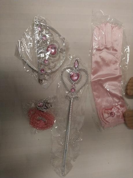 Princezná ružová, dúhová, závoj, mega set 116-134,