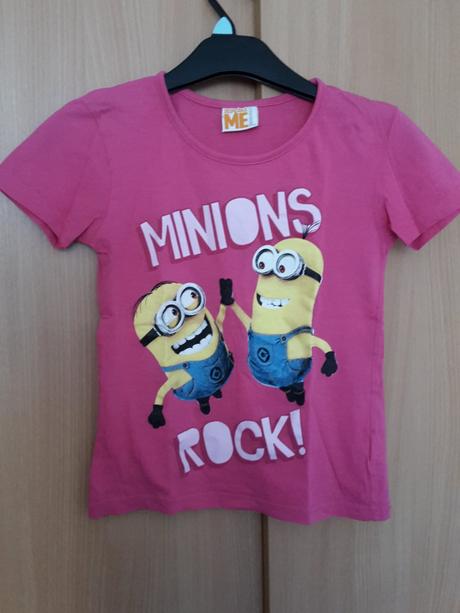 Ružové tričko minions 134/140, 134