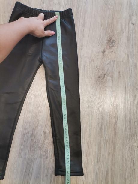 Dievčenské koženkové zateplene legíny, 122