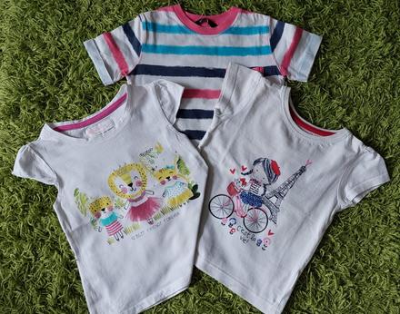 3 vzorované tričká vel. 92, 92